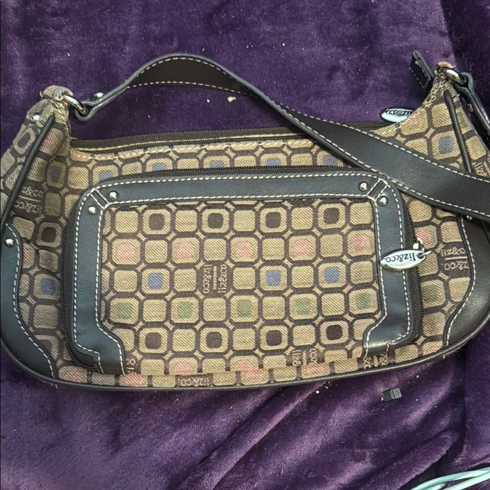 Coach Brown and Tan Shoulder Bag